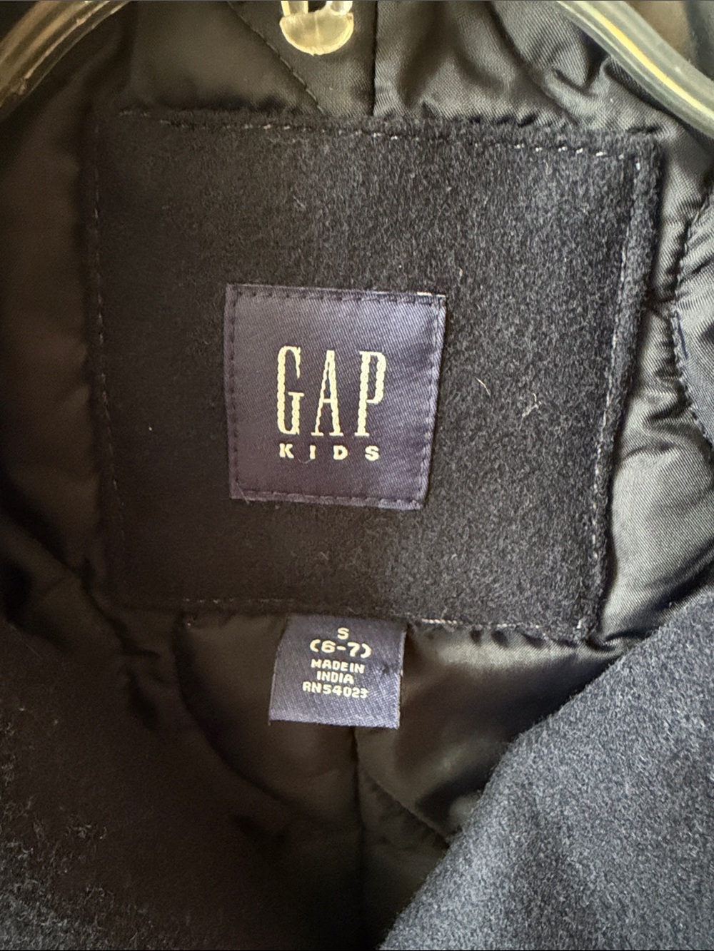 GAP Kids Navy Double-Breasted Peacoat Navy Boys Size Small 6 - 7 - Picture 4 of 9